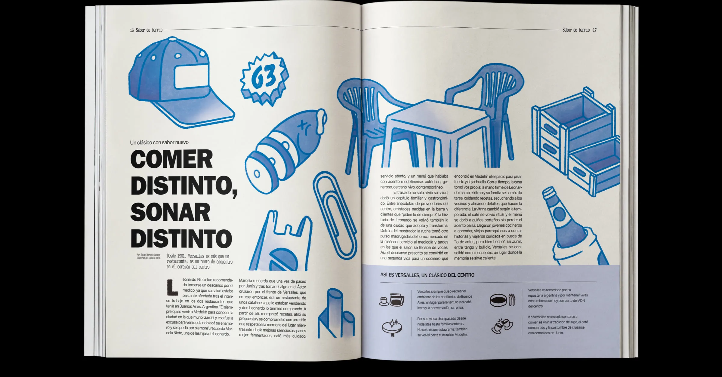 Doble página de la revista a.punto