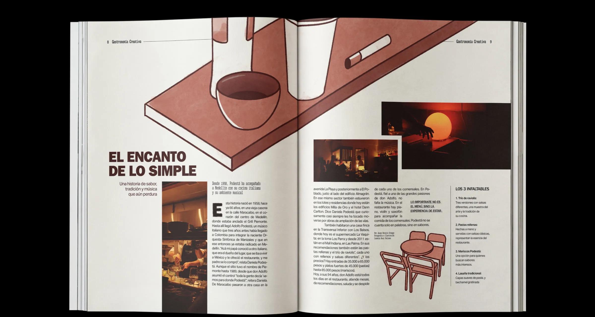 Segunda doble página de la revista